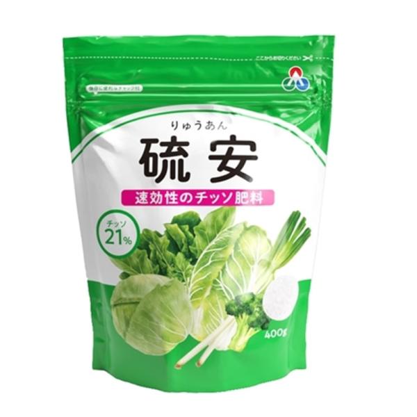 2袋 硫安 400g ×2袋 窒素肥料 朝日アグリア 単肥 窒素21% ガーデニング用 家庭菜園用 硫酸アンモニア サT DZ メール便