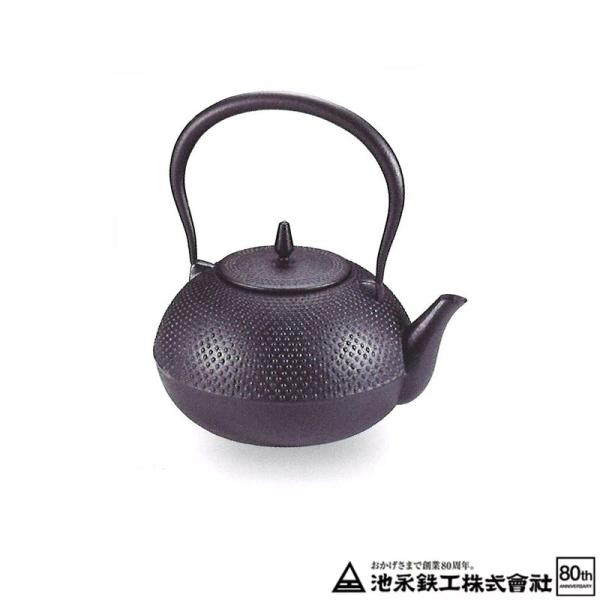 南部鉄瓶 梔子 (くちなし) 大 池永鉄工 南部池永 約1.6L 鉄瓶