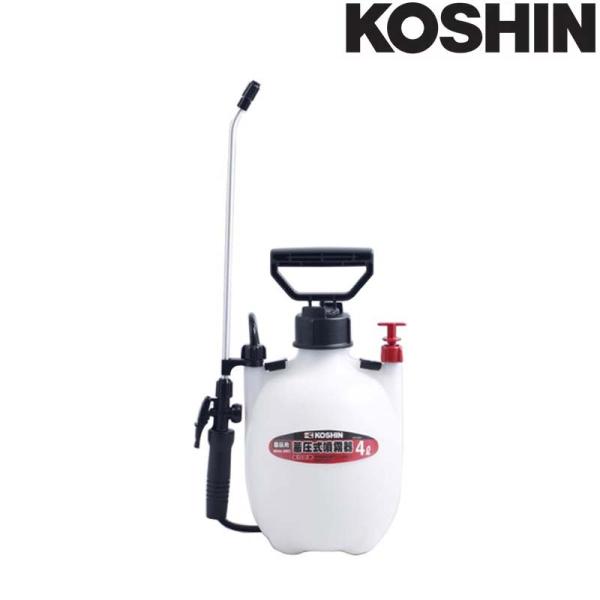 蓄圧式噴霧器 ミスターオート HS-401E 容量4L 1段1頭口 ノズル長38cm 重量1.0kg 工進 KOSHIN 消毒 散布 シB 代引不可
