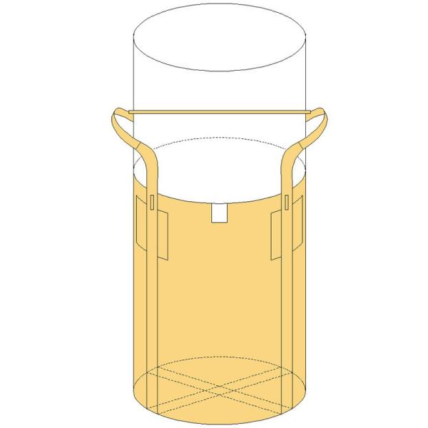 高さ1400Hの新品フレコンバッグです！2点吊り/注入口全開/排出口なし。JIS規格準処・保険つき！産廃や軽量物に適した新品トンバッグです！品番：OW-002丸HSQ 1400Hサイズ：直径1100×1400mmH容量：約1300Lタイプ：...