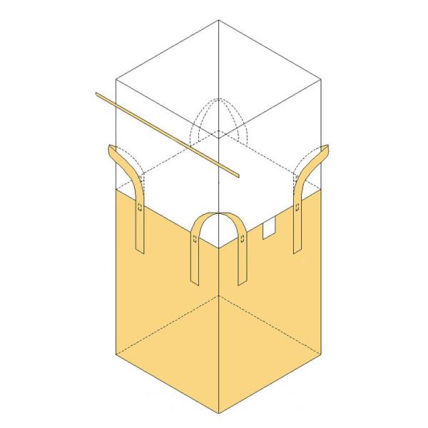 トラックなどに積むときに便利な、角型・4点吊りタイプの新品フレコンバッグ！しっかりとした厚手生地のトンバッグで安心して使っていただけます！ワンウィルの新品フレコンバッグはJIS規格準処、保険加入しております！厚手の生地で原料を入れる方にも安...