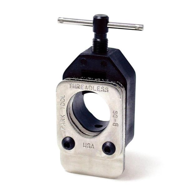 ◆特長CFRP（カーボン繊維樹脂）用のCSB-1替刃に使用する切断ガイド。CFRPでできた1"から1-1/4"までのスレッドレス（アヘッドタイプ）フォークのステアリングコラムやハンドル、シートポストなどを垂直に切断が可能です。