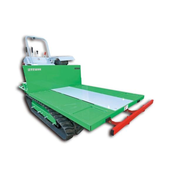 作業用運搬車500kg クローラ型コンテナ運搬車 XVT500 アテックス atex 2675×1115×1380mm