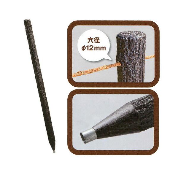 5本 擬木杭150 直径 60×1500mm 3穴付 樹脂製 擬木くい 杭 くい 支柱