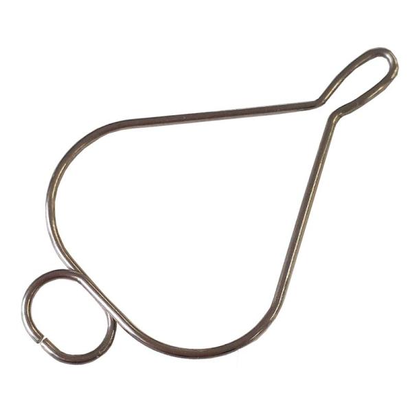 ・柿のジク（シュモク）のない柿を吊るせます。・シブ柿の皮をむいて柿クリップMA型の先端をヘタの下に差し込みます。・最上部にロープや柿吊るしロープを差込み簡単に固定できます。・吊るし方は、2個吊り、横吊りなどいろいろ出来ます。・ステンレス製で...