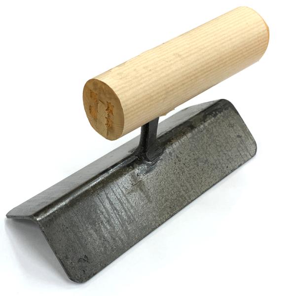 仕上鏝 中首内丸 面引 人造 本焼 150×9mm 角度100° 出隅 仕上げ 仕上鏝 中首内丸 面引 人造 本焼 150×9mm 角度100° 出隅 仕上げ