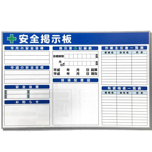 システム 掲示板 SK-01 3連 1800 x 2700 mm 現場 工事 建築 土木 連絡