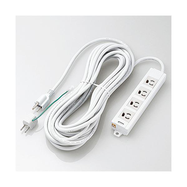 ELECOM T-ECOH34100NM OAタップ/ 3P/ 4個口/ マグネット/ 10m/ 変換アダプタ付