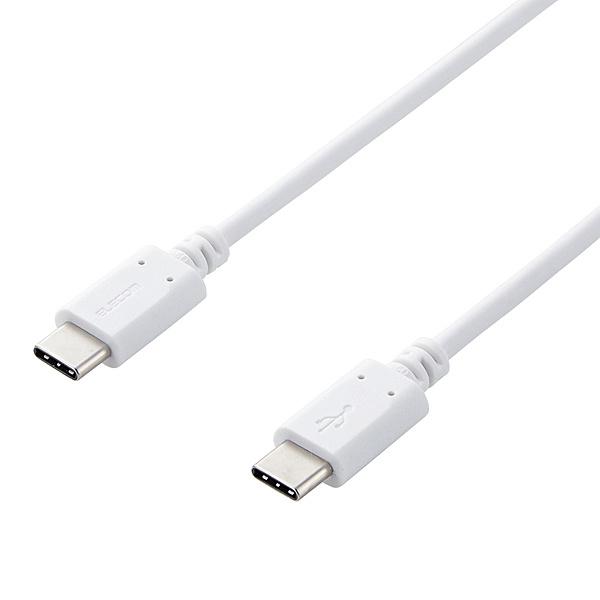 ELECOM MPA-CC10PNWH スマホ・タブレット用USBケーブル/ USB(C-C)/ スタンダード/ USB Power Delivery対応/ 認…