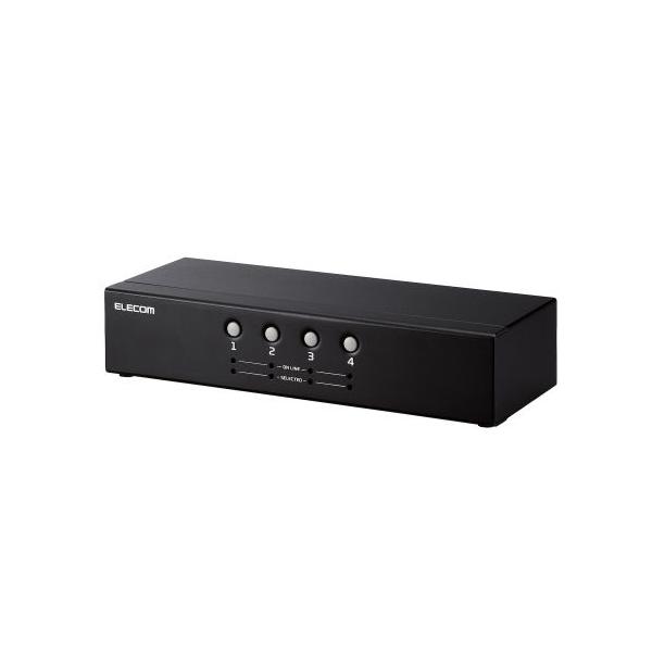ELECOM KVM-NVXSN4 パソコン切替器(KVM)/ VGA対応/ 4台切替