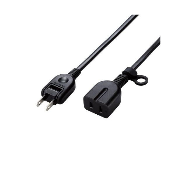 ELECOM T-X01-2110BK 延長タップ/ スタンダード/ ホコリ防止シャッター付/ 1.0m/ ブラック