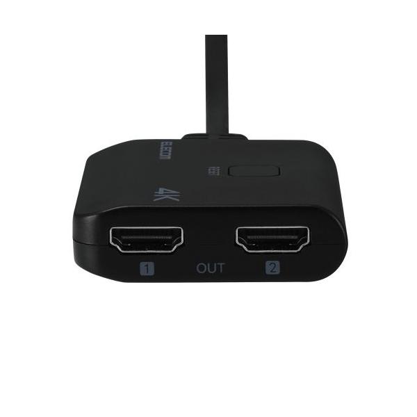 ELECOM VSP-HD4K120BK HDMI���z��/ 4K30Hz�Ή�/ 1����(HDMI)+2�o��(HDMI)/ �u���b�N ���i�摜2