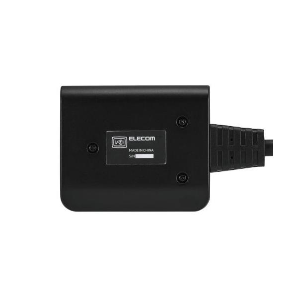 ELECOM VSP-HD4K120BK HDMI���z��/ 4K30Hz�Ή�/ 1����(HDMI)+2�o��(HDMI)/ �u���b�N ���i�摜4