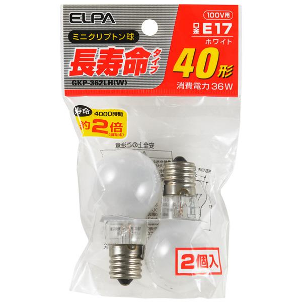 ELPA GKP-362LH(W) 長寿命ミニクリプトン球