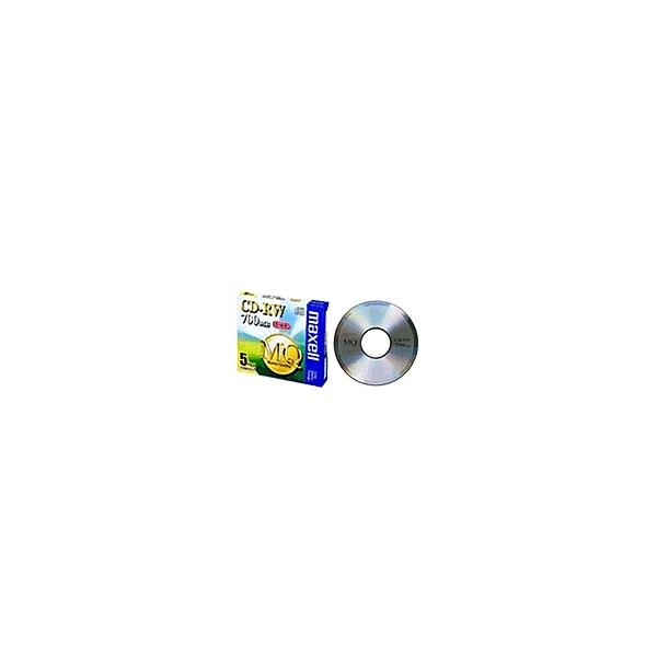 Maxell CDRW80MQ.S1P5S CD-RW・1-4倍速対応・容量700MB・5枚パック・1枚ずつプラケース入り