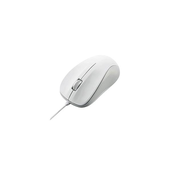 ELECOM M-K6URWH/RS 法人向けマウス/ USB光学式有線マウス/ 3ボタン/ Mサイズ/ EU RoHS指令準拠/ ホワイト