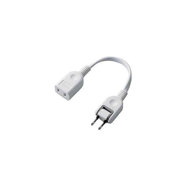 ELECOM T-ADR1WH ACアダプタ用電源延長コード/ 2P/ 1個口/ ホワイト
