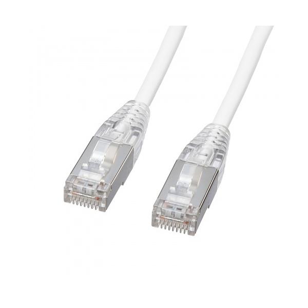 サンワサプライ KB-SL7YS-005W カテゴリ7LANケーブル（スリム、やわらか、ツメ折れ防止コネクタ、0.5m・ホワイト）…