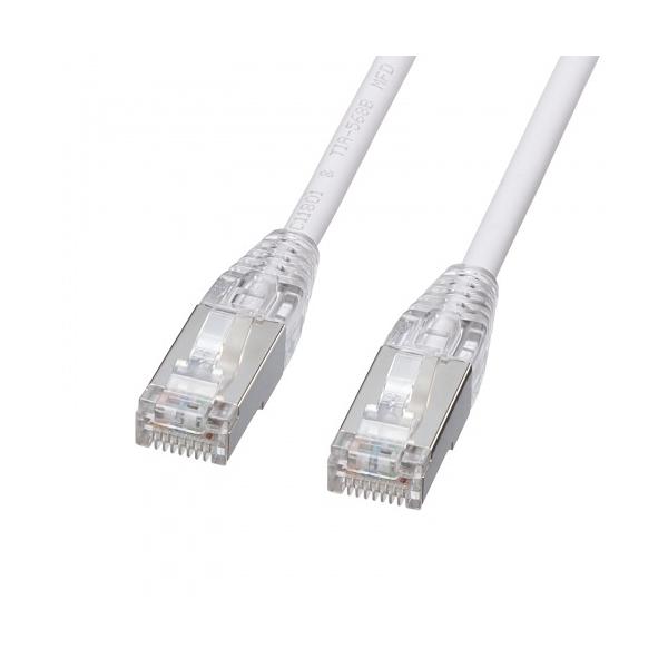 サンワサプライ KB-SL5STPS-02W カテゴリ5eSTP LANケーブル（スリム、やわらか、ツメ折れ防止コネクタ、2m・ホワイト…