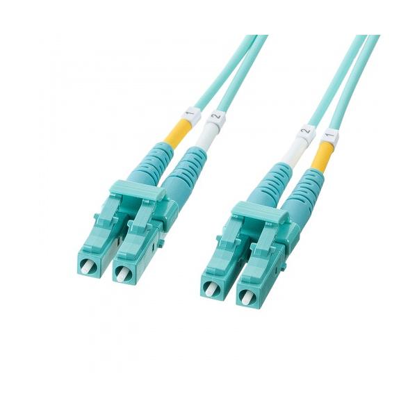 サンワサプライ HKB-MOM4LCLC-05 メガネ型光ファイバケーブル（マルチ50μmOM4、LC×2-LC×2、5m）