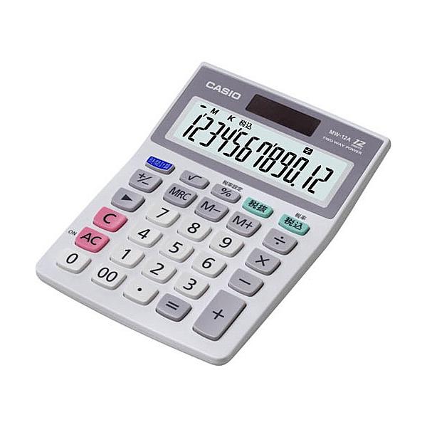 CASIO MW-12A-N ミニジャスト型電卓 12桁