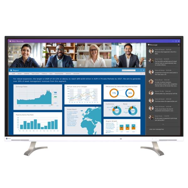 EIZO EV4340X-WT 液晶ディスプレイ 42.5型/ 3840×2160/ HDMI×2