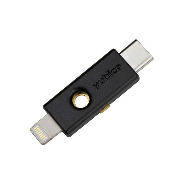 Yubico ユビキー 5Ci 認証 セキュリティキー YubiKey USB-C Type-C Lightning いたずら防止 U2F FIDO2 WebAuthn 対応 証明書 スマートカード ブラック 輸入品