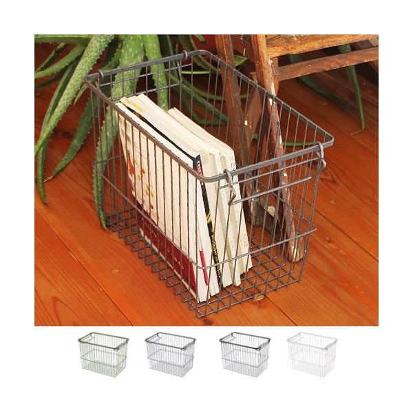 収納 かご スタックス ワイヤー ストレージ ファイルボックス [Lサイズ