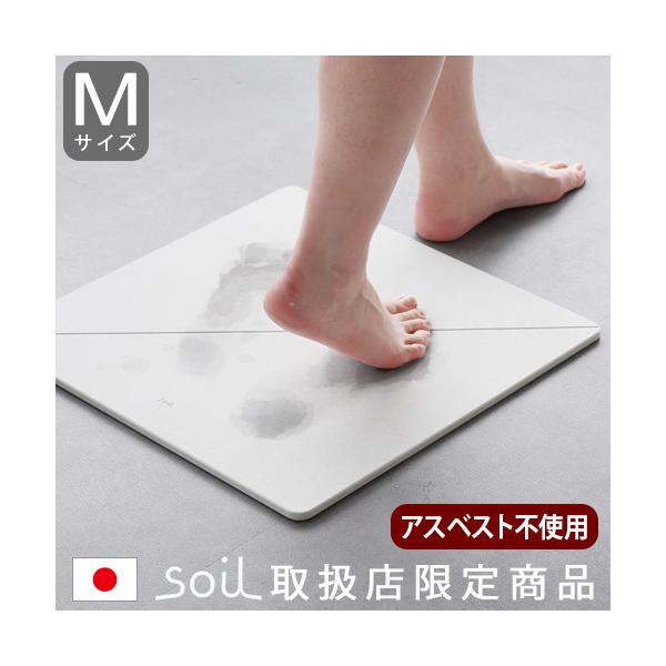 soil GEM バスマット リバーシブル M 特典付き 珪藻土バスマット 日本製 アスベスト不使用 soil GEM ソイル ジェム Mサイズ 両面 珪藻土マット 国産 バスマット