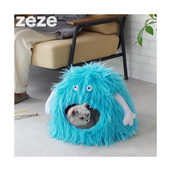 【特典付】猫ベッド ドーム型 猫 ねこ ふわふわ zeze Monster Pet Bed B ゼゼ モンスター型のペット用ベッド もこもこ ドームハウス ペットベッド