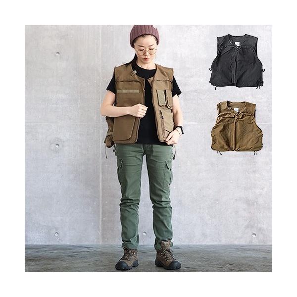AS2OV (アッソブ) SHRINK NYLON CAMP VEST SHRINK NYLON CAMP VEST/BLACKシュリンクナイロンキャンプベスト – AS2OV