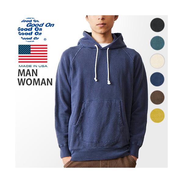 新品　L GOOD ONグッドオン ラグラン プルオーバー スウェット　パール GOOD ON（グッドオン） パーカー 無地 Good On RAGLAN PULLOVER HOOD
