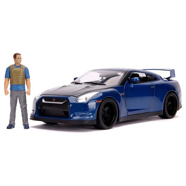 JADA TOYS F&F 1:18 Brian's NISSAN GT-R R35 w/LIGHT & BRIAN