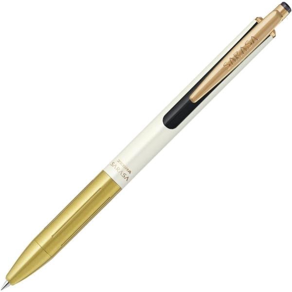 ホワイトボールペン 青い花柄 ゴールド金具 poc_00507471