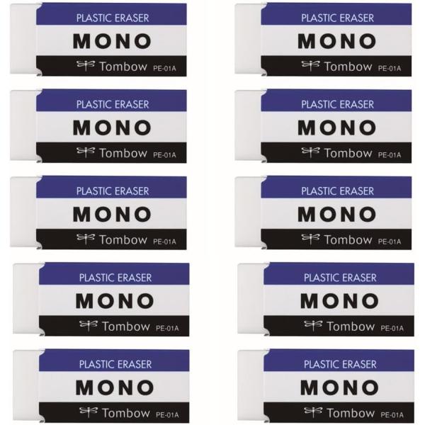 トンボ鉛筆 消しゴム MONO モノPE01 10個 JCA-061 メール便発送