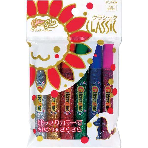 他サイト： ヤマト 工作用品 グリッターグルー クラシック 10.5ml GGC10H 6カラー メール便発送の商品画像