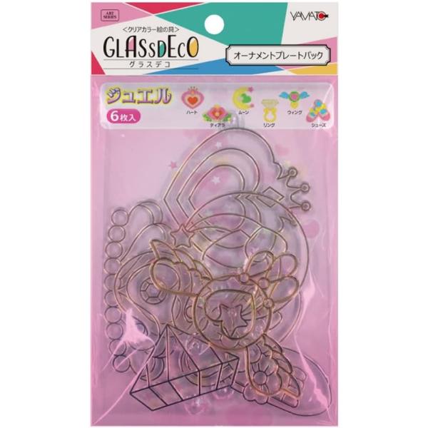 他サイト： ヤマト グラスデコ オーナメントプレートパック ジュエル 6個入り GDP-J1 メール便発送の商品画像