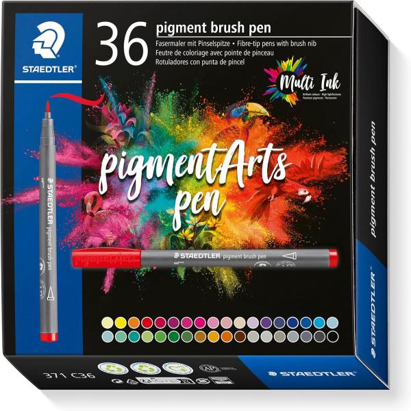 ステッドラー（STAEDTLER） 水性ペン ピグメントブラッシュペン 36色