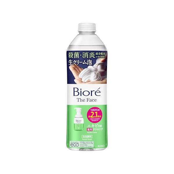 他サイト： ビオレ Bior? ザフェイス アクネケア つめかえ用 340ml(約2.1回分)【泡洗顔】【まさつレス】【ニキビ予防】【殺菌・消炎成分配合】の商品画像