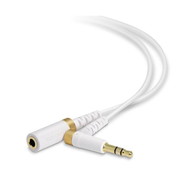 エレコム ヘッドホン イヤホン延長コード 高耐久仕様 3.5φ L字型プラグ 2m ホワイト EHP-35ELS20WH