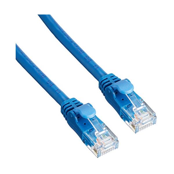 エレコム LANケーブル CAT6A 20m 爪折れ防止コネクタ やわらか ブルー