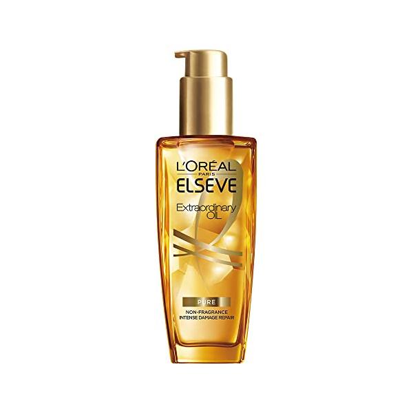 L'Oreal Paris(ロレアルパリ) ヘアオイル エルセーヴ エクストラオーディナリーオイル ピュア セラム メンズ スタイリング 無香料 さらさら 洗い流さ