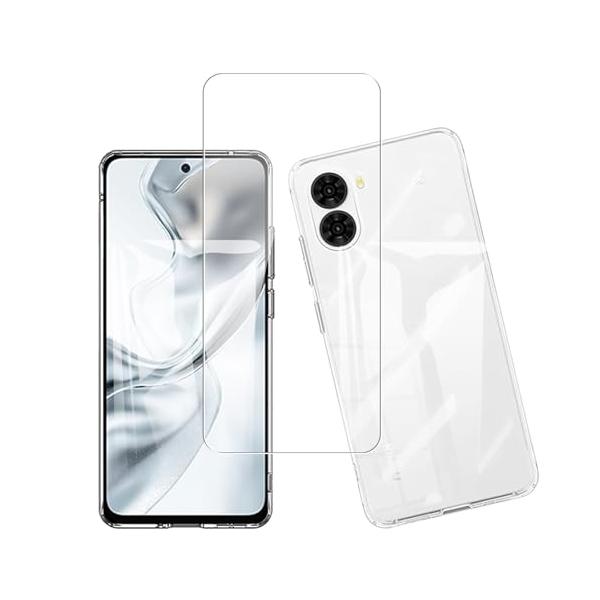 対応 ZTE Nubia S2 A504ZT ケース+ ガラスフィルム 【日本製-硬度9H】ZTE Nubia S2 A504ZT 保護フィルム 耐指紋 撥油性 反射低減 飛散防止処理柔軟 T