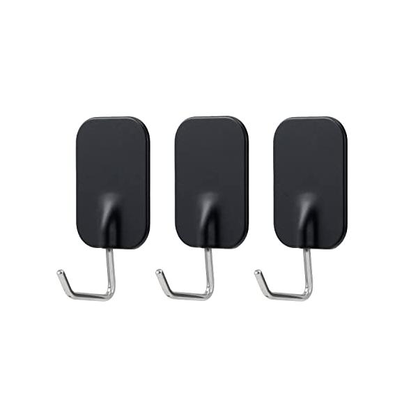 他サイト： レック 粘着 ツールフック 大 3個入 耐荷重 2kg ブラックの商品画像
