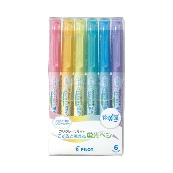 PILOT 蛍光ペン フリクションライト 3.3mm ソフトカラー 6色セット SFL60SL6CS