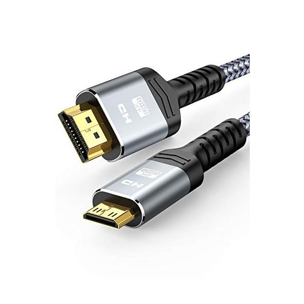 Snowkids Mini HDMI 変換 ケーブル 4K(60Hz) 0.3m ミニ HDMI 双方向伝送 プロジェクター、モニター、カメラ対応 (タイプAオス - ミニタイプCオス)