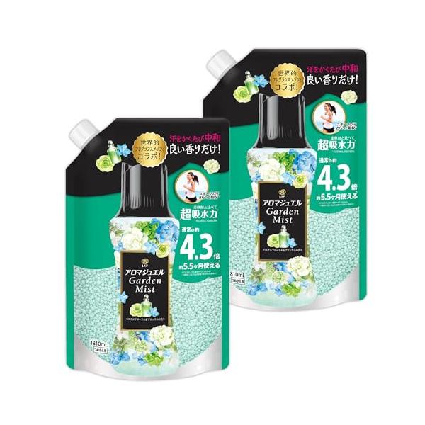 他サイト： レノア Lenor ハピネス アロマジュエル 香り付け専用ビーズ パステルフローラル&amp;ブロッサム 詰め替え 1,810mL×2袋 [大容量]の商品画像