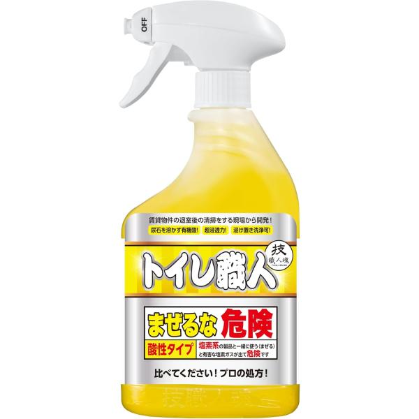 ◆商品名はコチラ：技・職人魂 技職人魂シリーズ 塩素不要! 金属にダメージを与えず尿石を除去! 黄金有機酸配合率! トイレ職人500ｍｌ ◆商品情報：・・カルシウム汚れ職人と一緒に使うと相乗効果がすごい!・・トイレに困ったらこの一本! 尿石...