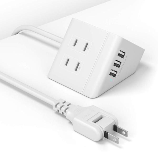 ◆商品名はコチラ：Letmy USB コンセント タップ 延長コード 1.5m 4個AC口 3USBポート 電源タップ 小型 急速充電 たこあしコンセント 1 ◆商品情報：・?【1台7役】４つAC差込口と３つUSBポートの組み合わせ、コンセ...