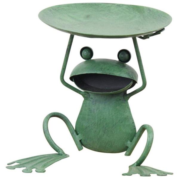 カエル 置物 ブリキ カエル置き皿 : ポッチワン 壁紙屋さん - 通販